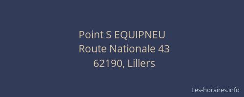 Point S EQUIPNEU