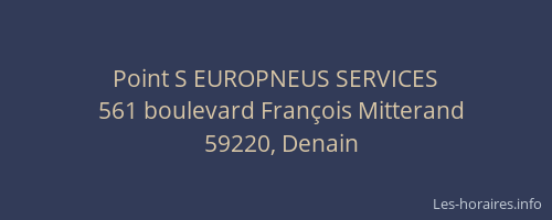 Point S EUROPNEUS SERVICES