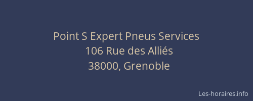 Point S Expert Pneus Services