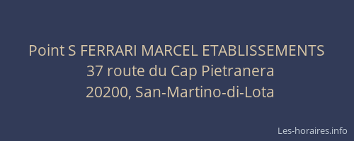 Point S FERRARI MARCEL ETABLISSEMENTS