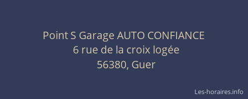 Point S Garage AUTO CONFIANCE