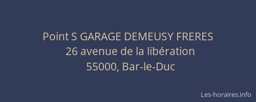 Point S GARAGE DEMEUSY FRERES