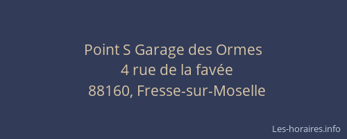 Point S Garage des Ormes