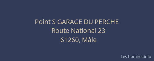 Point S GARAGE DU PERCHE