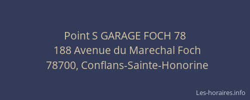 Point S GARAGE FOCH 78
