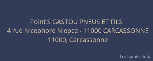 Point S GASTOU PNEUS ET FILS