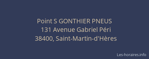 Point S GONTHIER PNEUS