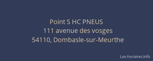 Point S HC PNEUS