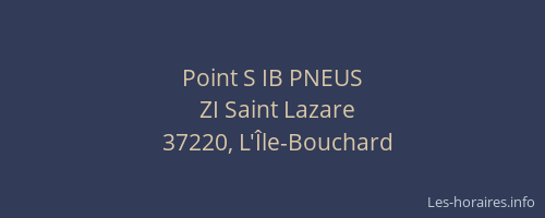 Point S IB PNEUS