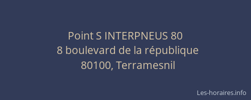 Point S INTERPNEUS 80