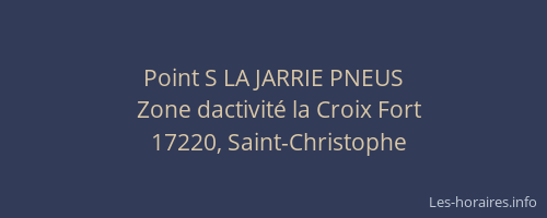 Point S LA JARRIE PNEUS