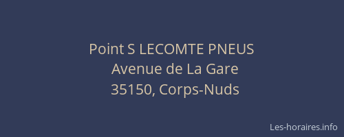 Point S LECOMTE PNEUS