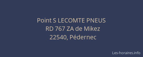 Point S LECOMTE PNEUS