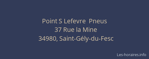 Point S Lefevre  Pneus