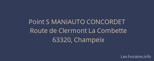 Point S MANIAUTO CONCORDET
