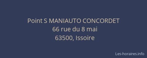 Point S MANIAUTO CONCORDET
