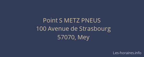Point S METZ PNEUS