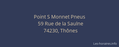 Point S Monnet Pneus