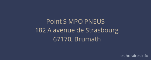 Point S MPO PNEUS