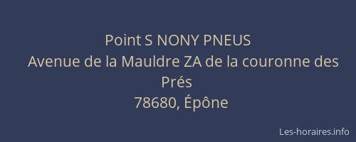 Point S NONY PNEUS