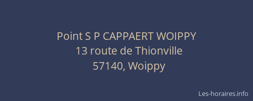 Point S P CAPPAERT WOIPPY