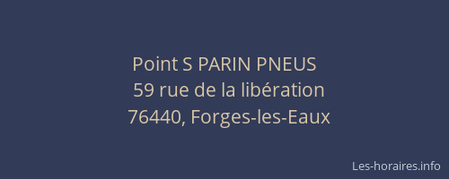 Point S PARIN PNEUS
