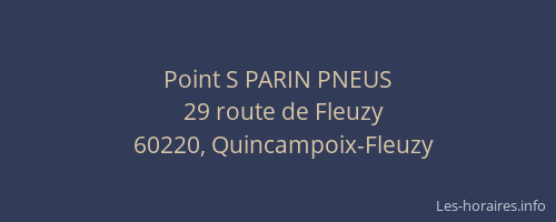 Point S PARIN PNEUS