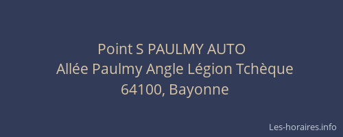 Point S PAULMY AUTO
