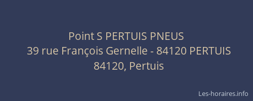 Point S PERTUIS PNEUS