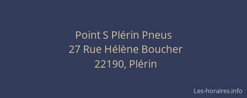 Point S Plérin Pneus