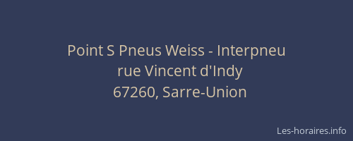 Point S Pneus Weiss - Interpneu