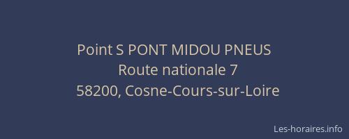 Point S PONT MIDOU PNEUS