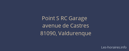 Point S RC Garage