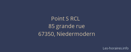 Point S RCL