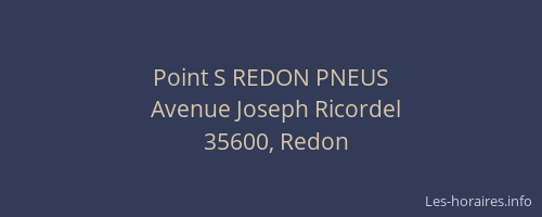 Point S REDON PNEUS