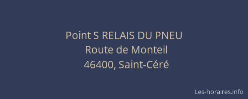 Point S RELAIS DU PNEU