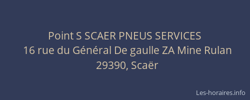 Point S SCAER PNEUS SERVICES