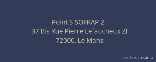 Point S SOFRAP 2