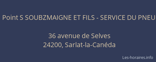 Point S SOUBZMAIGNE ET FILS - SERVICE DU PNEU