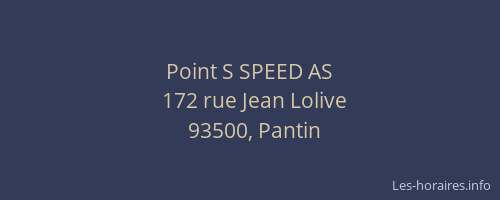 Point S SPEED AS