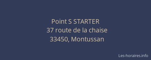 Point S STARTER