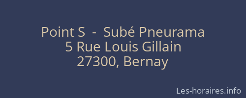 Point S  -  Subé Pneurama