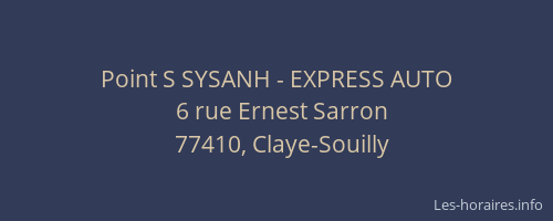Point S SYSANH - EXPRESS AUTO