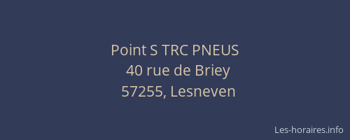 Point S TRC PNEUS