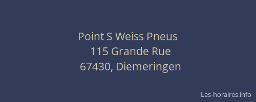 Point S Weiss Pneus