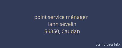point service m&eacute;nager