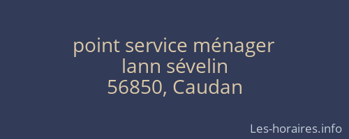 point service ménager