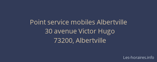 Point service mobiles Albertville