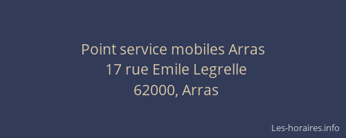 Point service mobiles Arras