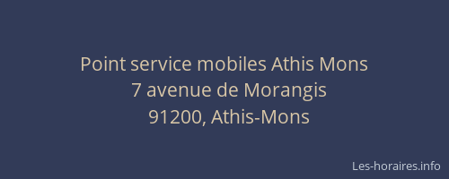 Point service mobiles Athis Mons